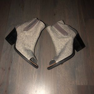 Open toe booties